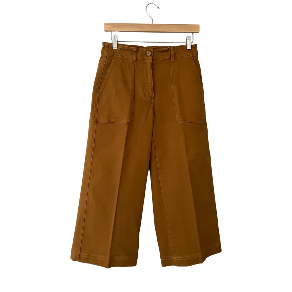 Everlane Wide Leg Crop Utility Pant Golden Brown